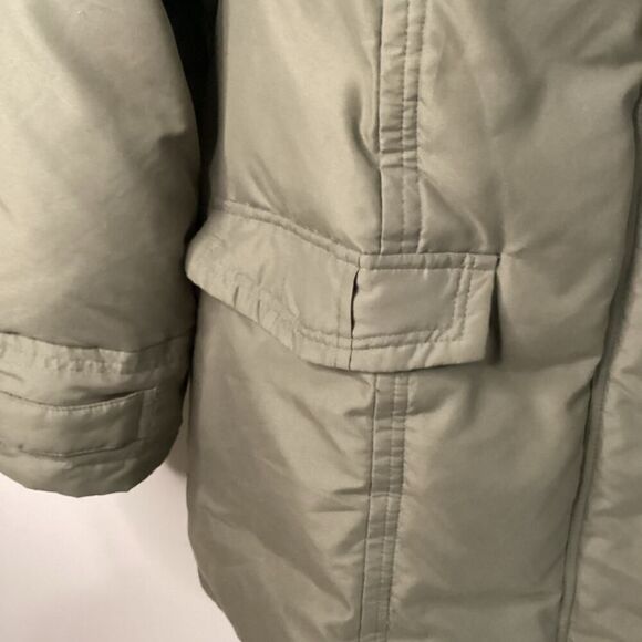 Woman Within Down Filled Hooded Olive Green Womens Parka Size 1X - Picture 7 of 10
